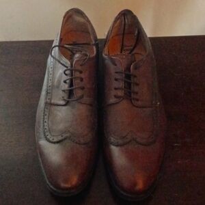 𝅺J. D. FISK Wing Tip Dress Shoes, 10.5